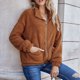 thumbnail image 4 of Puntoco Abrigo de terciopelo de doble cara de otoño e invierno para mujer Abrigo de suéter de moda para mujer Liquidación Puntoco Puntoco-618, 4 of 7