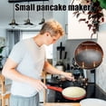 thumbnail image 4 of Máquina eléctrica para hacer crepes, con mango cómodo, para desayuno, pizza (Rojo UE) Ndcxsfigh Libre de BPA, 4 of 5
