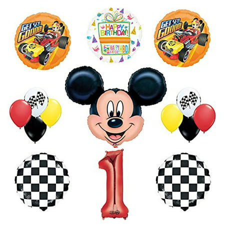 Mickey Mouse 1st Birthday Party Supplies And Mickey Roadster Balloon