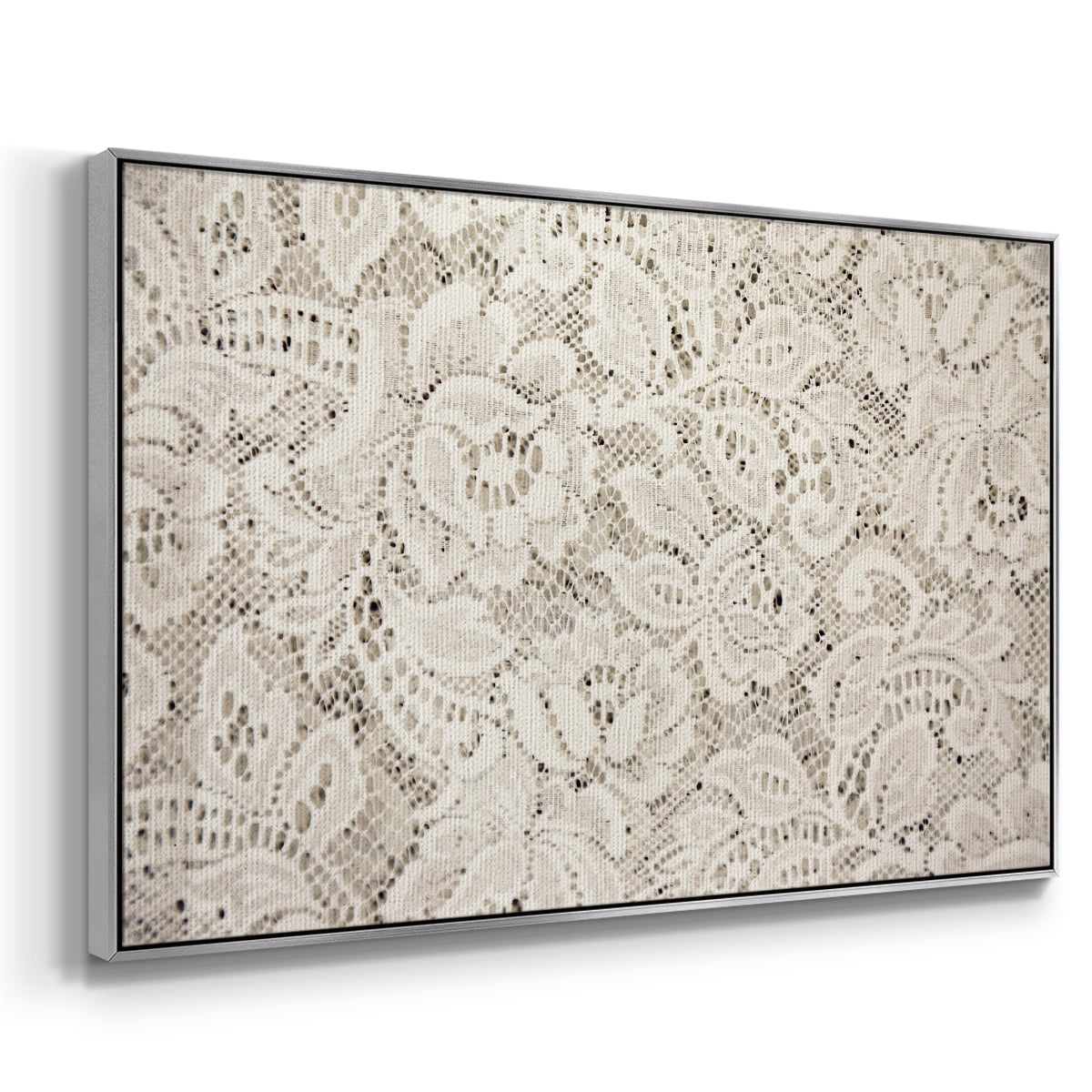 Vintage Abstract Print-XX Framed in Silver Wood Gallery Wrapped Canvas 17 in. x 25 in.