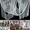 thumbnail image 5 of SeekLGT Creepy Cloth Halloween Decorations, Spooky Gauze Fabric Gauze Drapes for Haunted Mansion Decor, Wall Door Table Runner Mantels Indoor Outdoor Halloween Party Decor, 1 pc, 5 of 7