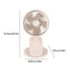 thumbnail image 2 of Ventilador de escritorio con clip USB recargable con luz - Rosa, 2 of 6