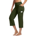 thumbnail image 2 of Leggings for Women Tummy Control Pocketed High Waisted Wide Leg Cargo Workout Leggings Workout Clothes for Women, 2 of 4