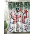 thumbnail image 2 of nqOlkjepod Christmas Snowman Shower Curtain, Waterproof Shower Curtains for Bathroom, Winter Xmas Snowflakes Cardinal Farmhouse Washable Fabric Bathtub Curtain Set Bath Decor with 12 Hooks 72"x78", 2 of 6