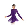 thumbnail image 3 of iEFiEL Womens Long Sleeves Ballet Dance Leotard Dress Figure Ice Skating Roller Skating Dress, 3 of 7