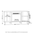Furinno Jensen Corner Fireplce TV Stand with Metal Leg for TV up to 55