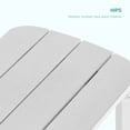 thumbnail image 6 of Sonerlic 1 Peak Outdoor Patio HIPS Adirondack Side Table Rectangular for Indoor and Outdoor,White, 6 of 7