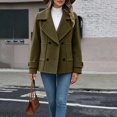thumbnail image 6 of Enjoytime Jackets for Women Lapel Double Breasted Long Sleeve Cropped Coat Fashion Cozy Business Casual Fall Winter Outerwear, 6 of 6