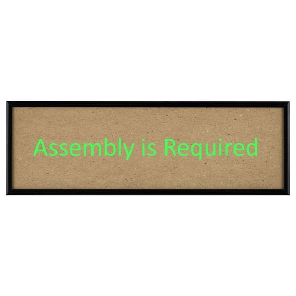 Quadro Frames 5x15 inch Contemporary Picture Frame Kit, Black P375-3/8 inch Wide Molding