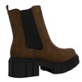 thumbnail image 3 of Soda Women's Oxlip Chelsea Pull On Chunky Platform Block Heel Ankle Bootie, Forest, 6.5 M US, 3 of 5