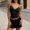 Black, variant on Basic Cute Women Tank Top Lace Hem Sleeveless Camisole Removable Pads Thin Strap Layering Tunic Blouses Black One Size