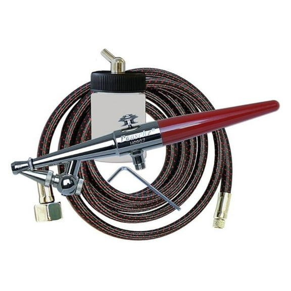 Airbrush Kit with 0.65mm Nozzle - H Airbrush for Beginners, Siphon Feed, 1/16-1.5 Inch Spray Pattern - Ideal for Model Painting, Crafts & More