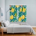 thumbnail image 5 of Curtains 63 Inch Length 2 Panels, Yellow Lemon Grommets Window Treatment Curtain, Minimalist Tropical Retro Green Palm Leaf Thermal Curtains Drapes for Living Room/Bathroom, 5 of 9