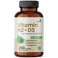 thumbnail image 3 of Futurebiotics Vitamin K2 (MK7) + D3 Non GMO & Gluten Free, 250 Capsules, 3 of 6