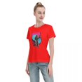 thumbnail image 4 of ALLNOB Women's Standard Short Sleeve T-Shirt 150g Red, 4 of 8