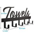 thumbnail image 4 of Injueey RecabLeght toallero estante negro colgador montado en la pared estante accesorios de baño Metal barra de cocina gancho de almacenamiento Juegos de accesorios de baño Injueey HA006468-00B, 4 of 6