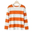thumbnail image 4 of DYTTDG Women’s Crew Neck Long Sleeve Striped Top, Loose‑Fit Soft Knit Pullover Blouse, Versatile Daily Shirt for Spring‑Fall Casual Outfits S‑5XL, 4 of 6