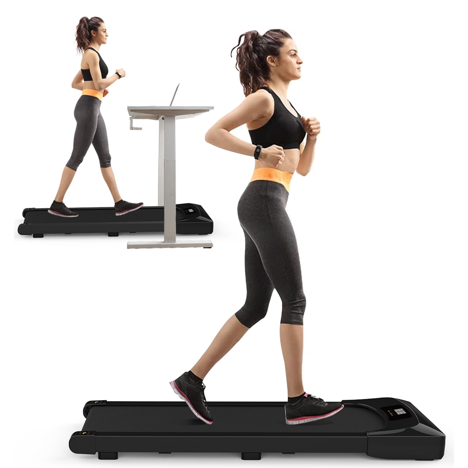 2 in 1 Under Desk Treadmill, InstallationFree Under Desk Treadmill