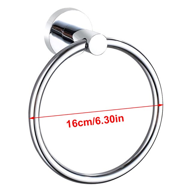 Towel Holder Stainless Steel Practical Fixing Rings Hanging Rack Exquisite Convenient Hanger Stand for Home Bathroom Kitchen Use Bright color