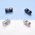 thumbnail image 3 of Vogem 4 Pairs Earrings for Men Set Stainless Steel Small Cubic Zirconia Earrings Non-Piercing（Color Mixing）, 3 of 5
