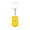 Yellow, variant on 1 Pack 3.8cm 3D Printed Eco-Friendly PLA Easter Bunny Fidget Keychain, Bag Charm with Sturdy Metal Split Ring