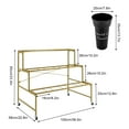 thumbnail image 2 of Heavy Duty 3 Tiers Moving Shelf Plant Stand Metal Flower Display Rack + 12 Bucket, 2 of 31