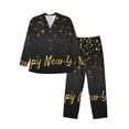 thumbnail image 1 of Balery Happy New Year Pijama para Hombre de Dos Piezas con Manga Larga, Conjunto de Dormir y Descanso Suave con Bolsillos-Small, 1 of 1
