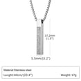 thumbnail image 6 of Men Stainless Steel Ayatul Kursi Gold Steel Box Chain Rectangular Lockets Necklace, 6 of 11