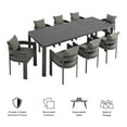 thumbnail image 2 of Modway Tahoe Aluminum 9-Piece Dining Set With Extendable Table in Gray Charcoal, 2 of 7