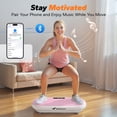 thumbnail image 6 of MERACH Full Body Vibration Plate 440 lbs Stability Pink Shaker Plate Calf Workout Silicone Pedals Bluetooth Sync 200 Watts, 6 of 11