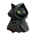 thumbnail image 2 of Cevemin Mysterious Hooded Cat Statue Halloween Decor - Durable Resin Home & Office Sculpture, Unique Gift for Art Lovers, 2 of 3