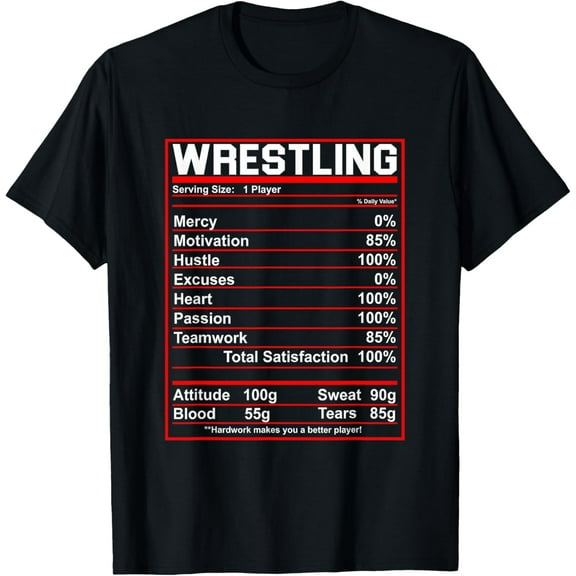 Playful Comfort Tee - Funny Wrestling Nutrition Facts Women Men Wrestler T-Shirt