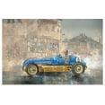 thumbnail image 1 of Great BIG Canvas | Rolled Peter Miller Poster Print entitled Blue and Yellow Maserati of Bira, 1 of 4