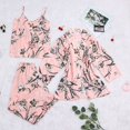 thumbnail image 2 of Fgnfyis Ensemble de Pyjama 3 Pcs à Manches Longues pour Femmes, Jaune P, 2 of 9
