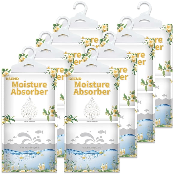 Absorbedor de humedad Ksend, 8 paquetes de bolsas deshumidificadoras, 290 ml