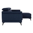 thumbnail image 2 of Furniture of America Borno Fabric Sectional with Armless Chair in Navy, 2 of 8