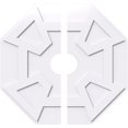 thumbnail image 1 of Ekena Millwork CMP34LG2-06000 34 in. OD x 6 in. ID Square Logan Architectural Grade PVC Contemporary Ceiling Medallion - 2 Piece, 1 of 1