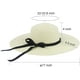 thumbnail image 3 of Sombrero de paja de ala ancha para mujer, gorra enrollable plegable y flexible, sombreros de playa de verano, 3 of 7