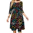 thumbnail image 1 of We Are All In This Together Sweetheart Knot Flared Dress Fashion Design Large Size Loose Dress We Together Motivational, 1 of 5