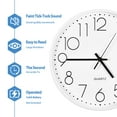 thumbnail image 3 of Wall clock Plastic Silent Suitable for decoration 12in White, 3 of 4