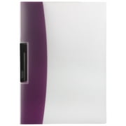 JAM Paper & Envelope Swing Lock Plastic Report Covers, 9 x 12, Purple, 3/Pack