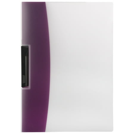 JAM Swing Lock Plastic Report Covers, 9 x 12, Purple, 20/Pack