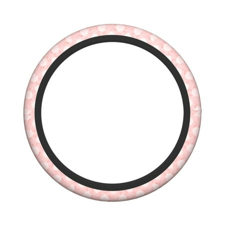 XMXY Car Steering Wheel Cover, Pink Cloud Doodle Non-Slip Jeep Truck Universal Elastic Steering Wheel Protector 15 inch