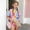 Purple, variant on Cethrio Girls Summer Outfit Sets 2 Piece, Crew Neck Casual Short Sleeve Kids' Clothing Sets Beige Size 10-12