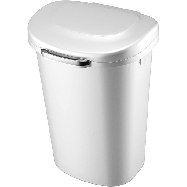 Rubbermaid Touch Top Lid Trash Can for Home, Kitchen, and Bathroom