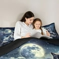 thumbnail image 5 of Manfei Wild Wolves Full Size Comforter Sets, Moon Night Star Bedding Comforter Set, Natural Mountain River Bedding Sets, Luxury Bedroom Decor Reversible 3-Piece, 5 of 8
