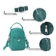 thumbnail image 3 of Bolso para teléfono móvil de niña de color sólido con paquete oblicuo de gran capacidad a la moda verde, 3 of 5