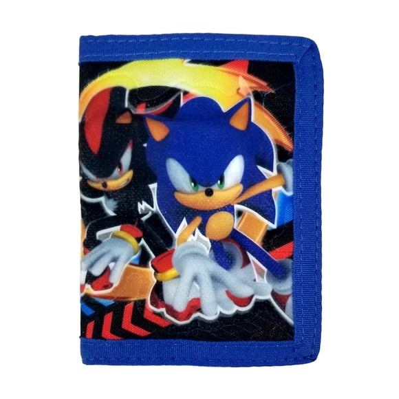 Cartera Trifold de Nylon del Equipo Sonic the Hedgehog, Resistente al Agua