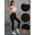 thumbnail image 3 of Unique Bargains Women's High Waisted Leggings Tummy Control Thigh Shapers Pants L Black, 3 of 6