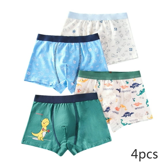 KYAIGUO Boys Cartoon Boxer Briefs for Kids Toddler Baby 4PCS Assorted Comfort Underwear 2-16Y Pure Combed Cotton Fabric Boxer Briefs Shorts